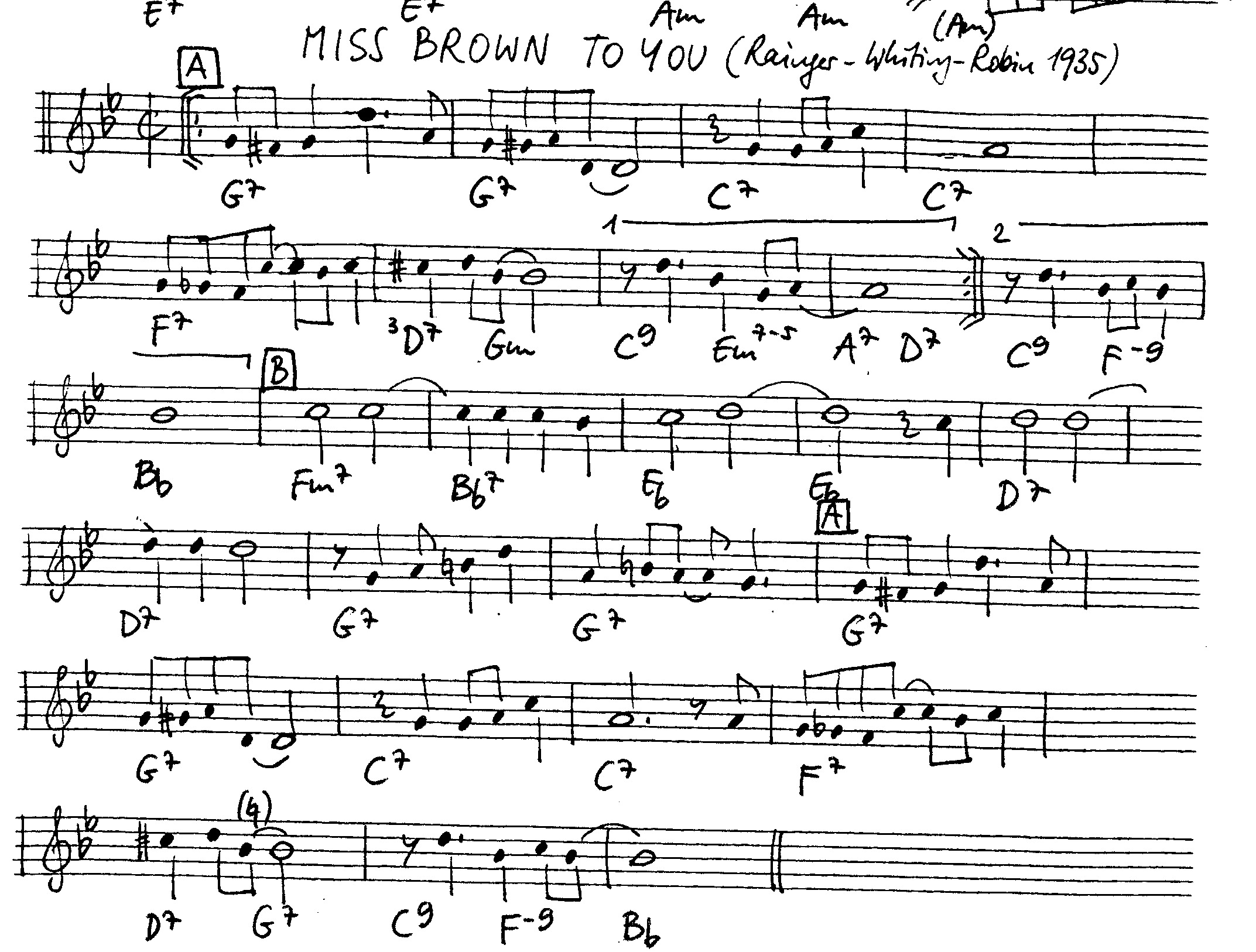 miss brown to you leadsheet – book us for your next 20s or gatsby event